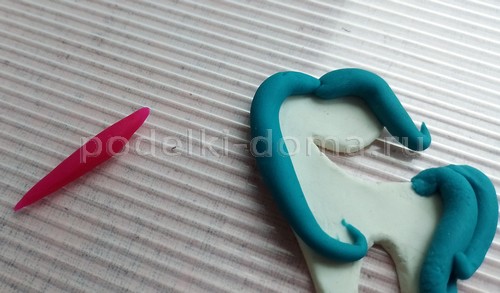 Детская поделка — лепим единорога