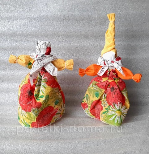 Куклы из бумажных салфеток Куклы из бумажных салфеток