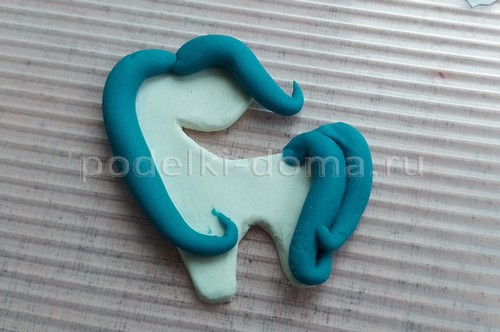 Детская поделка — лепим единорога