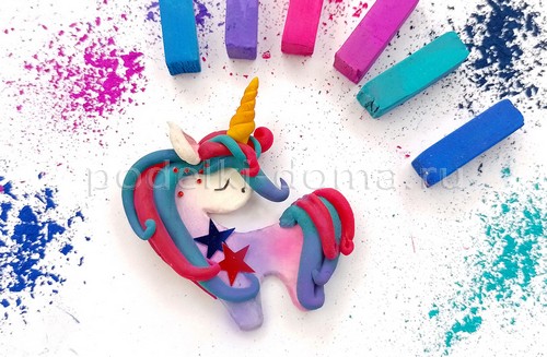 Детская поделка — лепим единорога