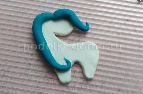 Детская поделка — лепим единорога