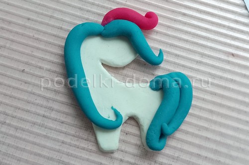 Детская поделка — лепим единорога