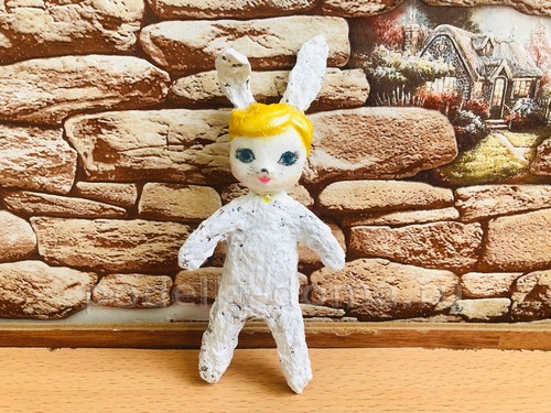 Ёлочная игрушка Зайка в технике ватного папье-маше Ёлочная игрушка Зайка в технике ватного папье-маше