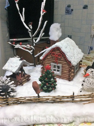 Домик и окошко — поделки из веточек Домик и окошко — поделки из веточек